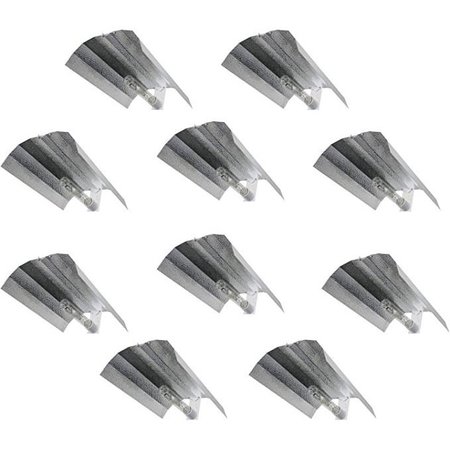 IPOWER 19 Inch Gull Wing Hydroponic Grow Light Reflector Hood, 10-Pack, 10PK GLWING20X10